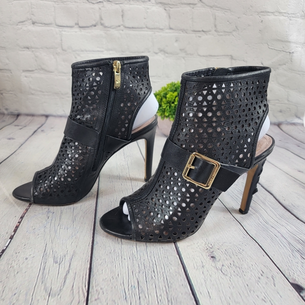 Vince Camuto Kaleen Leather Peep Toe Heels